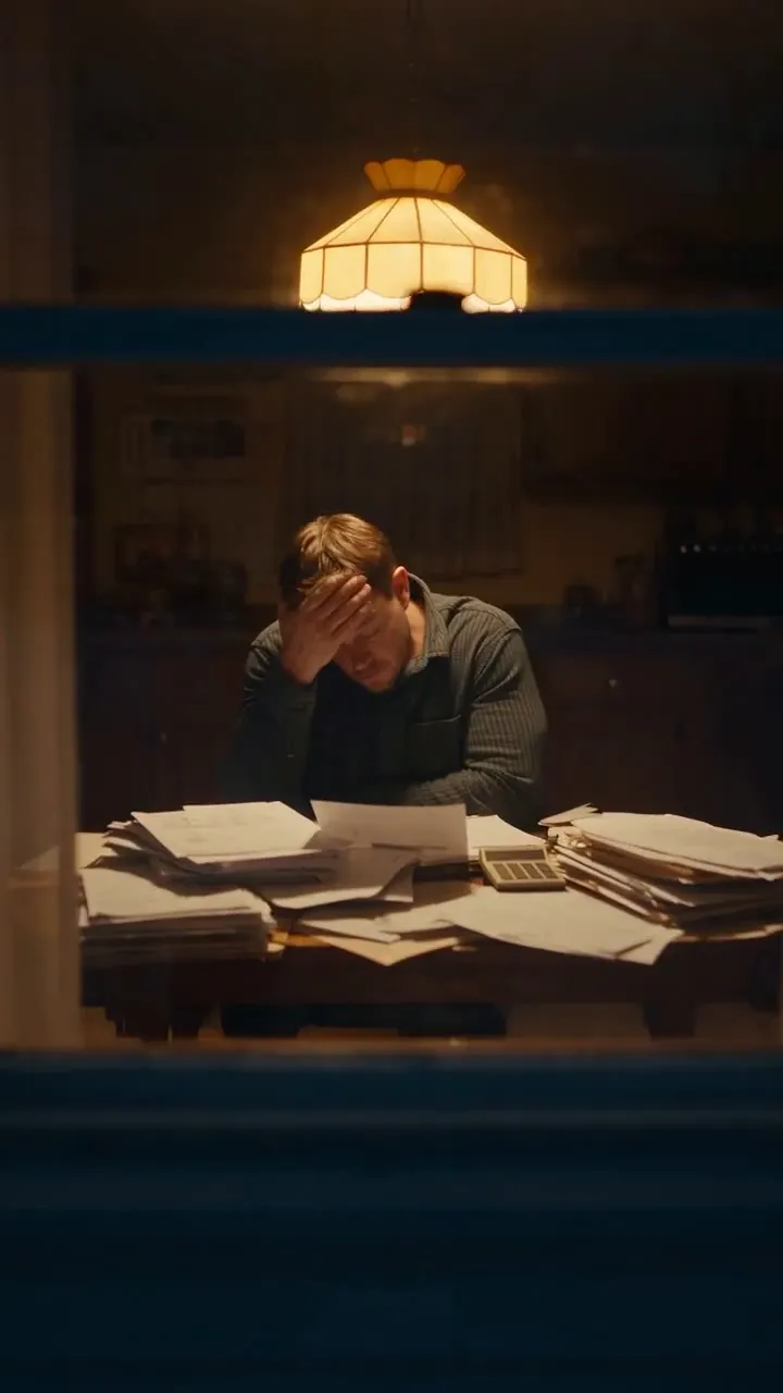 Still from an AI-directed advertisement for the classes